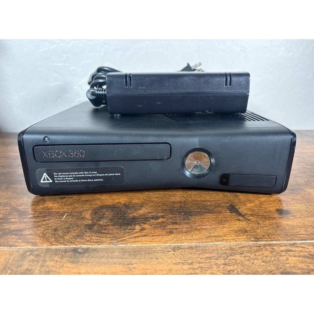 Microsoft Xbox 360 S Console Model 1439 Matte Black with Power Supply 2011